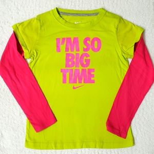Nike girl's 6X long sleeve tee